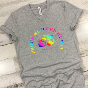 Umbrella of Hope Rescue Pride-Relaxed Fit V-Neck - Ruff Life Rescue Wear