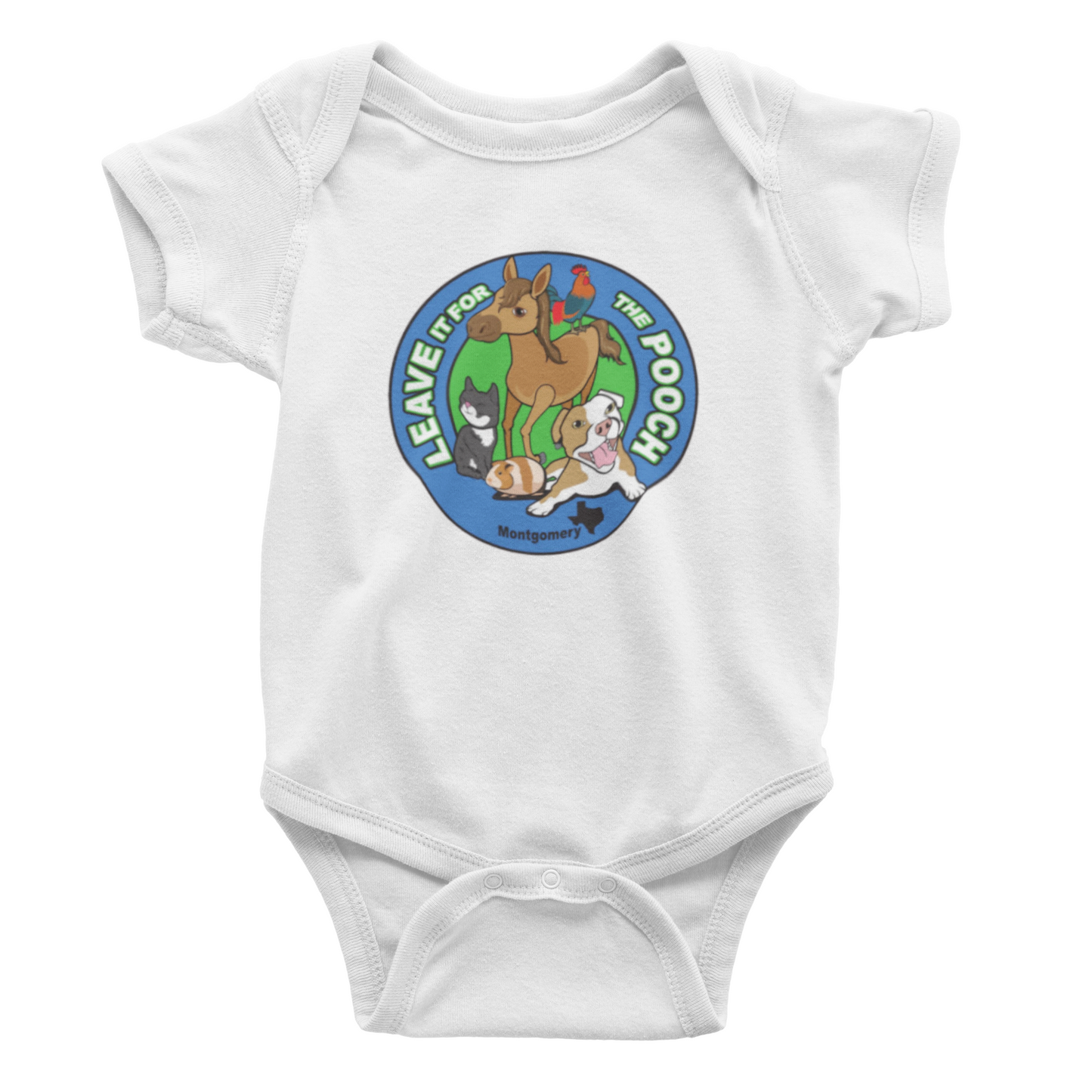 New Logo Leave It For The Pooch Onsie - Ruff Life Rescue Wear