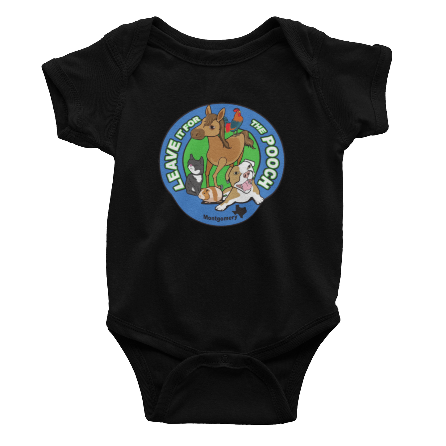 New Logo Leave It For The Pooch Onsie - Ruff Life Rescue Wear