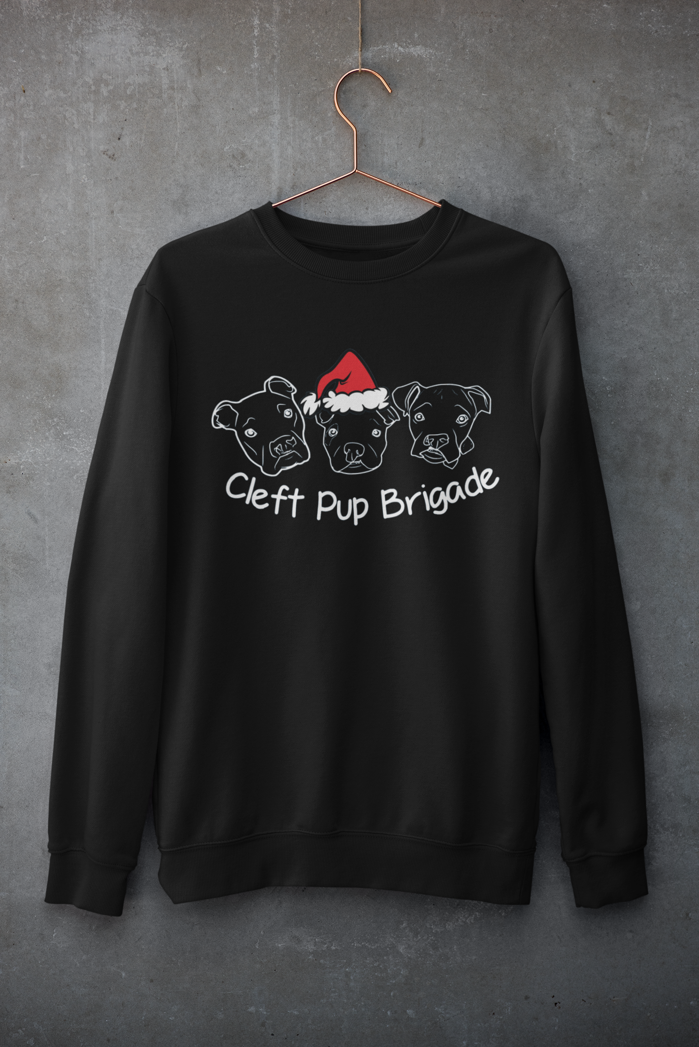 Cleft Pup Brigade Christmas Sweatshirts (Available in several colors)