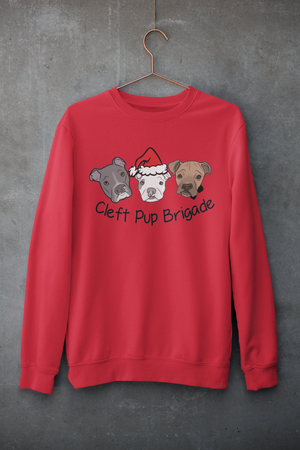 Cleft Pup Brigade Christmas Sweatshirts (Available in several colors)