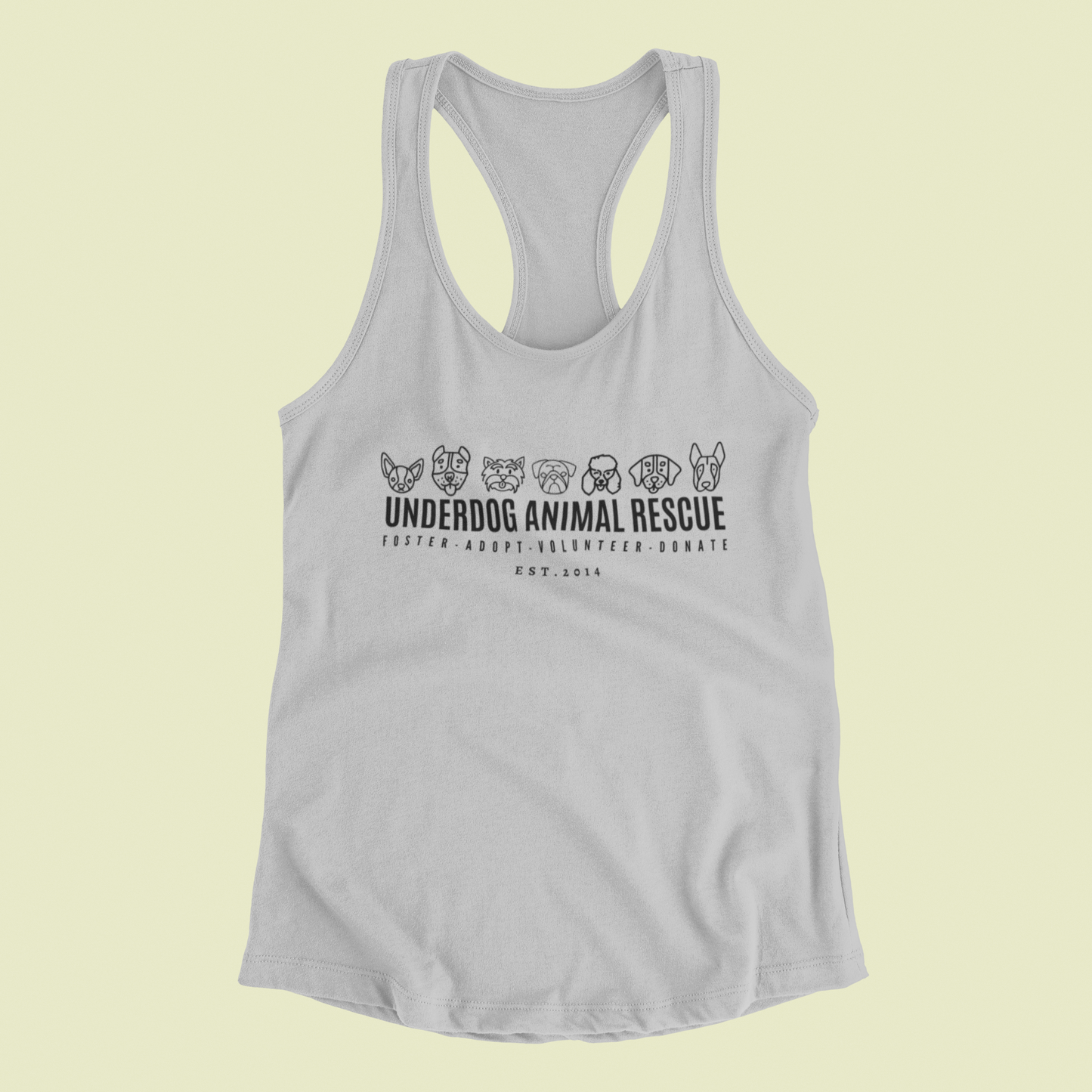 Underdog Adopt Flowy Racerback Tank - Ruff Life Rescue Wear