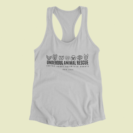 Underdog Adopt Flowy Racerback Tank - Ruff Life Rescue Wear