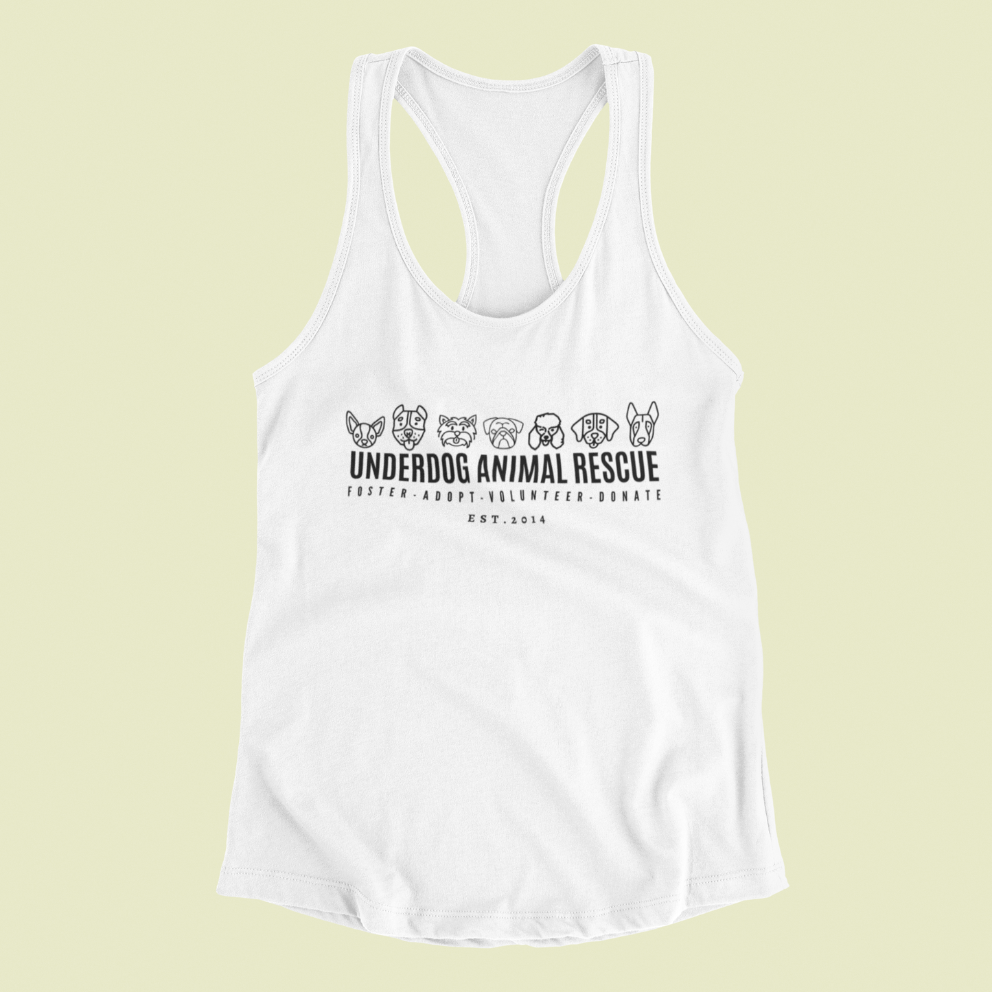 Underdog Adopt Flowy Racerback Tank - Ruff Life Rescue Wear