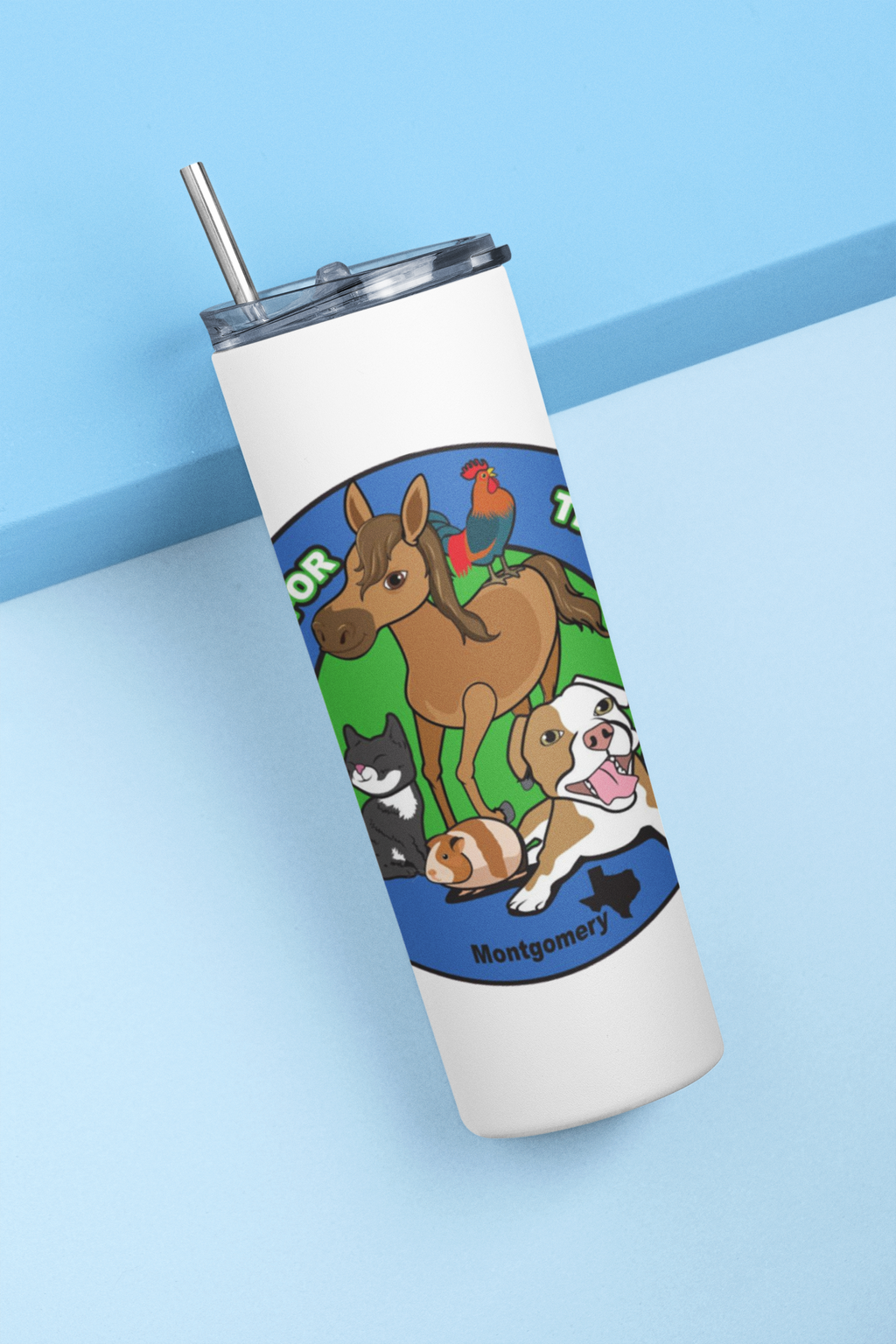 New Logo Leave It For The Pooch 20 oz Skinny Tumbler and Straw