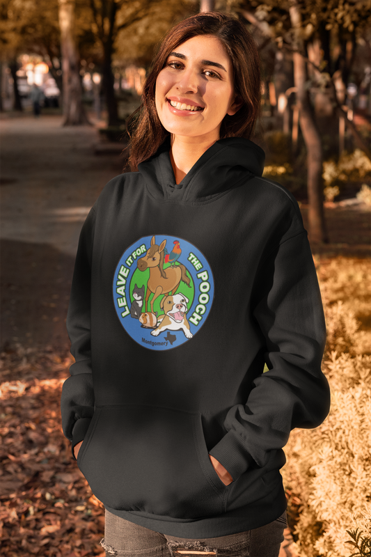 New Logo Leave It For The Pooch Pullover Hoodie - Ruff Life Rescue Wear