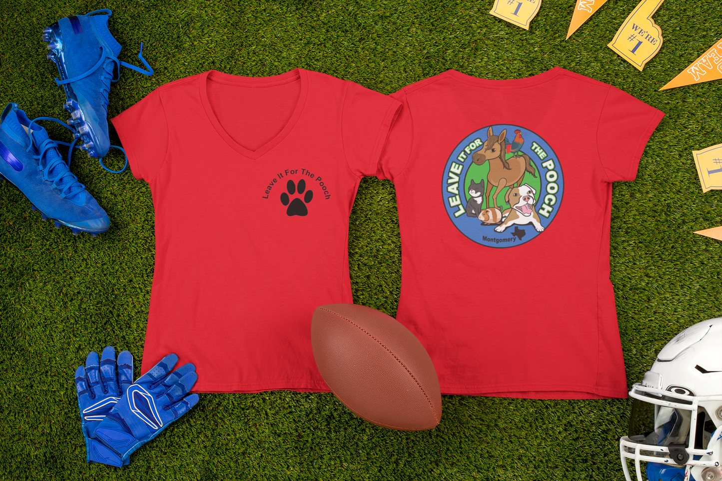 New Leave It For The Pooch V-Neck (Available in several colors) - Ruff Life Rescue Wear