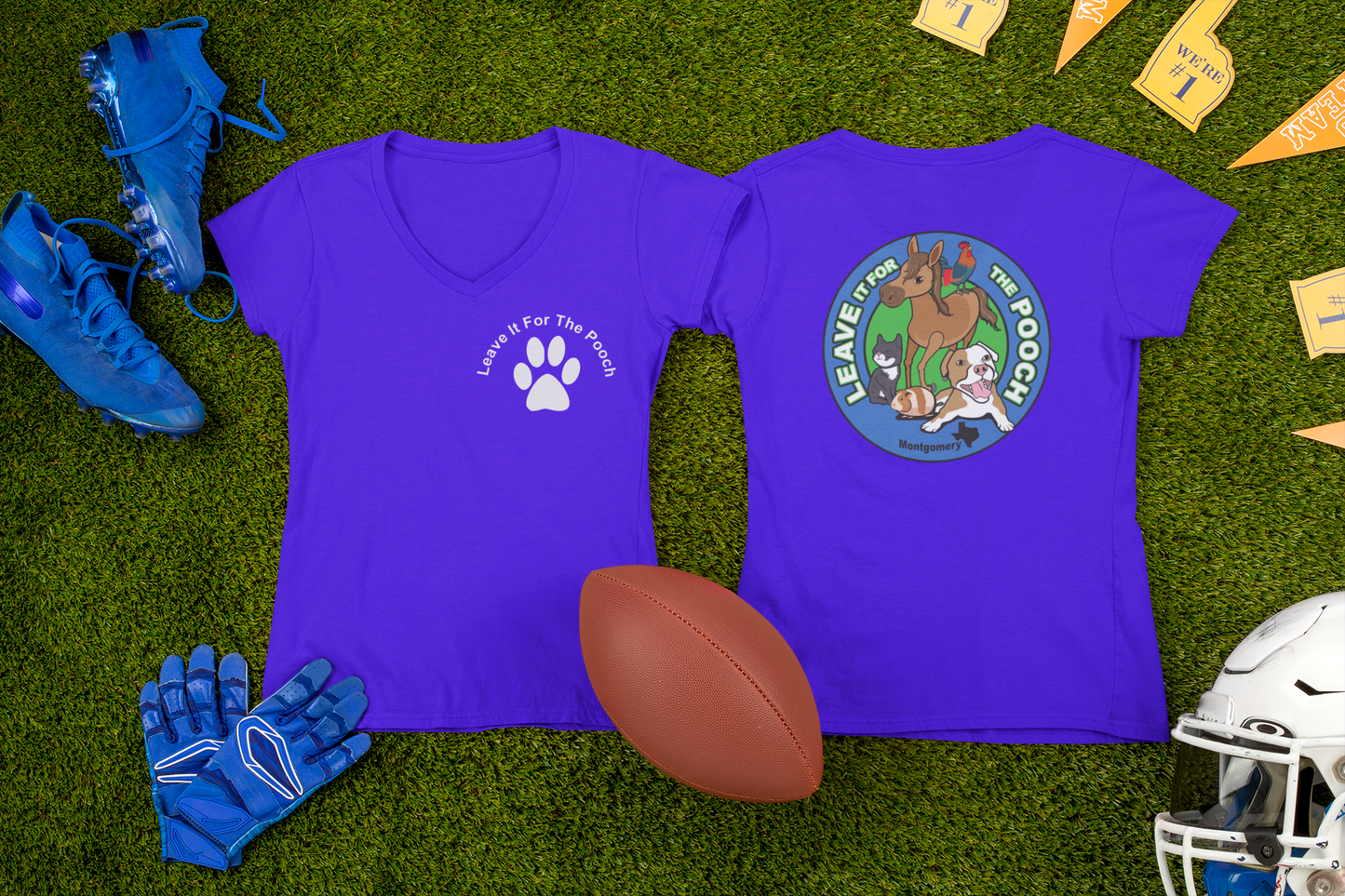 New Leave It For The Pooch V-Neck (Available in several colors) - Ruff Life Rescue Wear