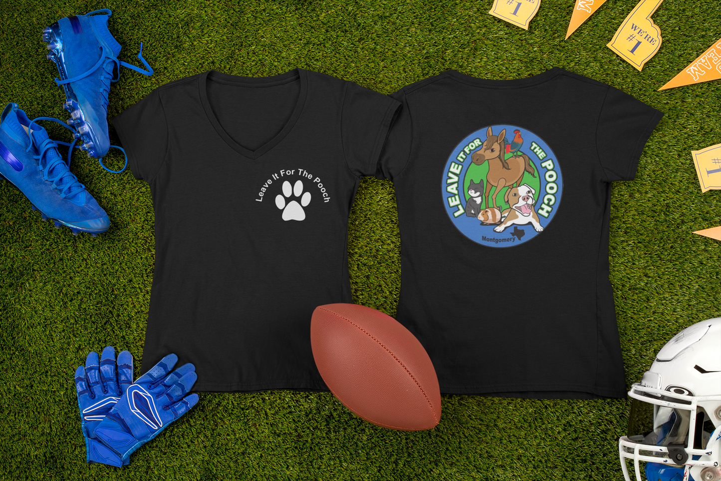 New Leave It For The Pooch V-Neck (Available in several colors) - Ruff Life Rescue Wear