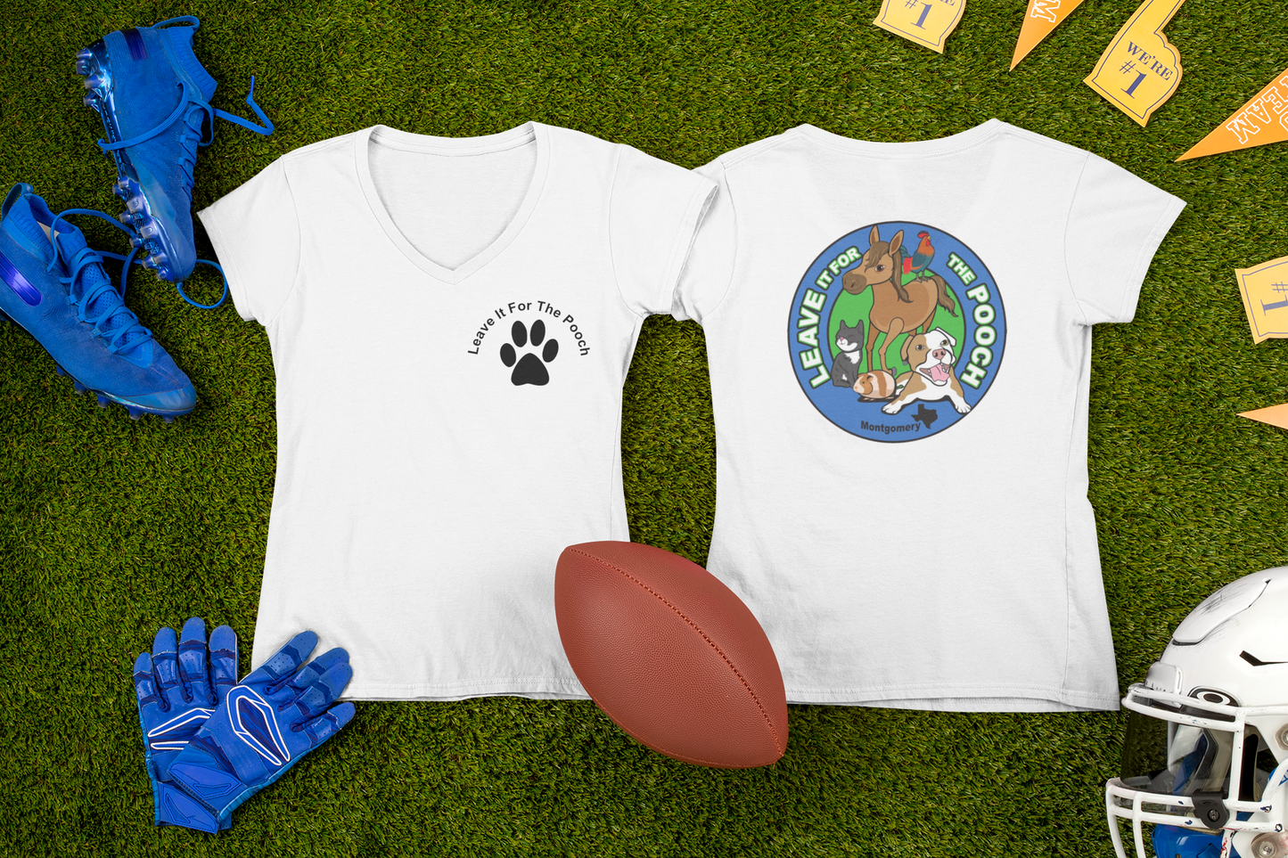 New Leave It For The Pooch V-Neck (Available in several colors) - Ruff Life Rescue Wear