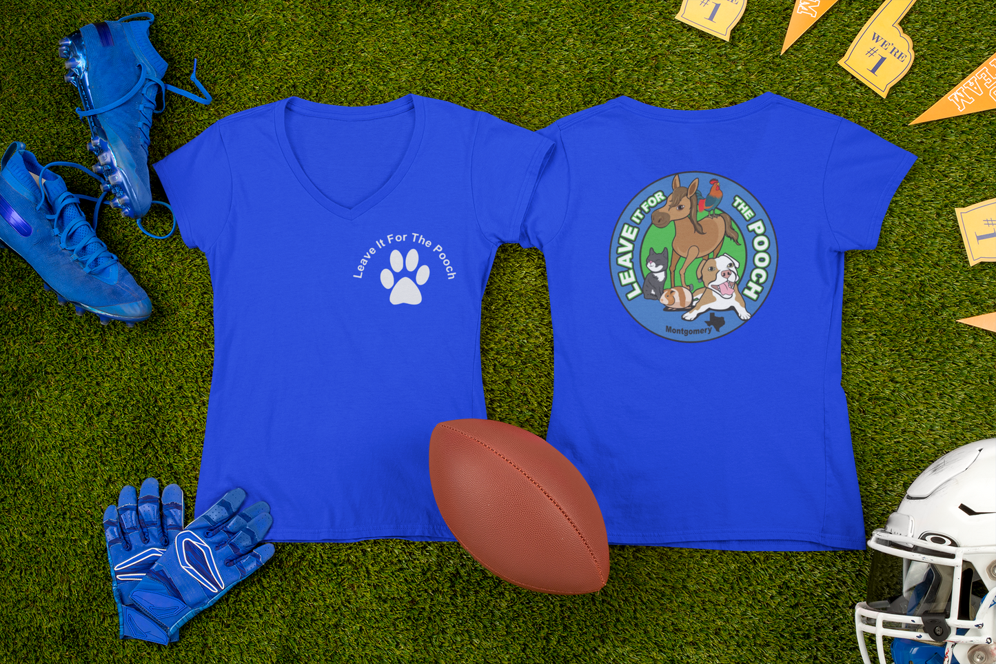New Leave It For The Pooch V-Neck (Available in several colors) - Ruff Life Rescue Wear