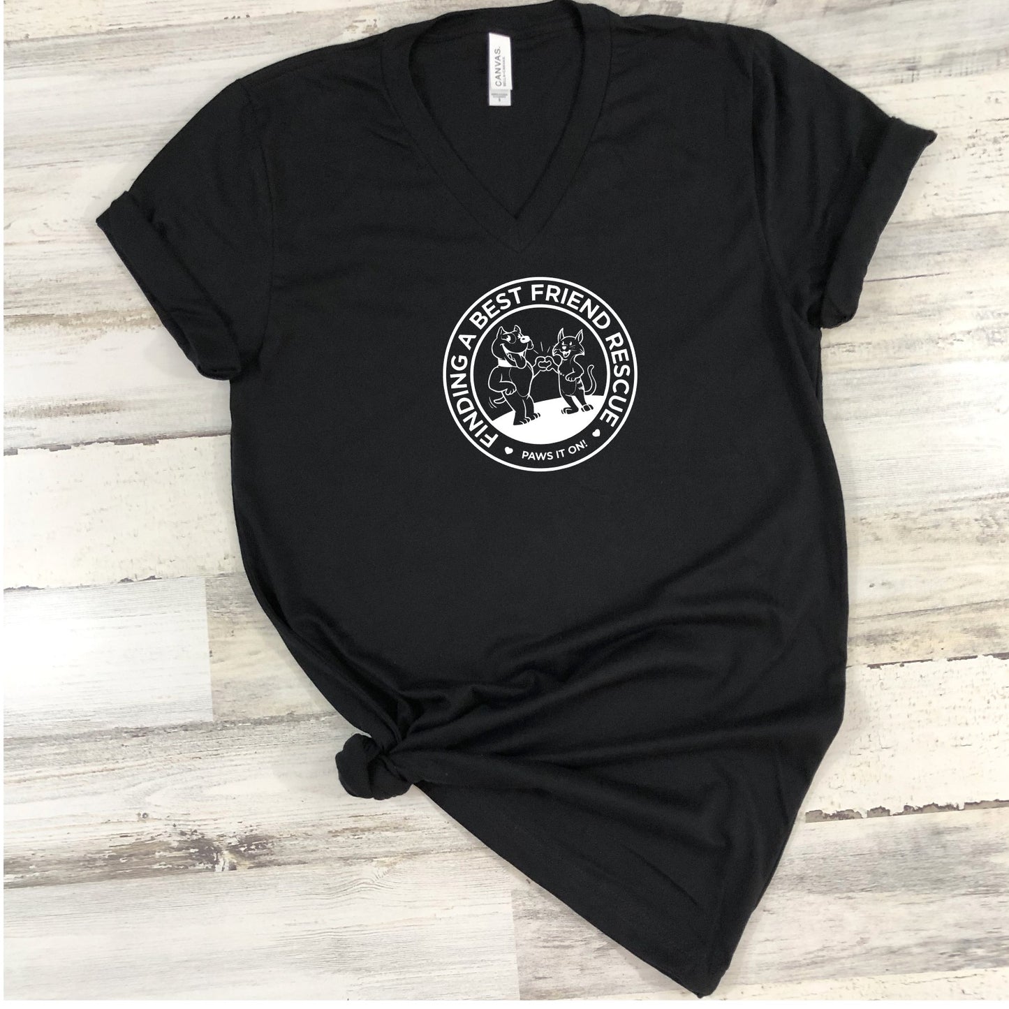 New Finding a Best Friend V-Neck - Ruff Life Rescue Wear