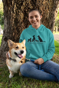 Dog Silhouette - Unisex Pullover Hoodie - Ruff Life Rescue Wear