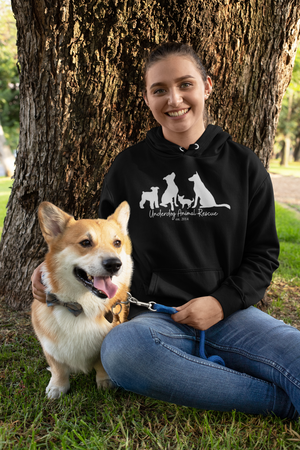 Dog Silhouette - Unisex Pullover Hoodie - Ruff Life Rescue Wear