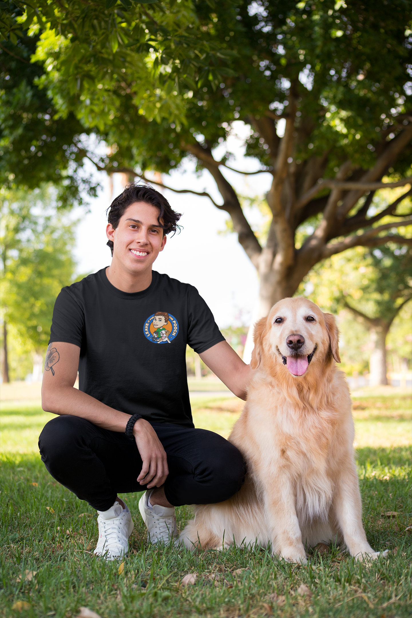New Logo Leave It For The Pooch Small Logo Unisex Tee - Ruff Life Rescue Wear