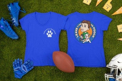 Original logo Leave It For The Pooch V-Neck - Ruff Life Rescue Wear