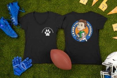 Original logo Leave It For The Pooch V-Neck - Ruff Life Rescue Wear