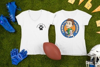 Original logo Leave It For The Pooch V-Neck - Ruff Life Rescue Wear