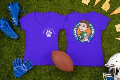 Original logo Leave It For The Pooch V-Neck - Ruff Life Rescue Wear