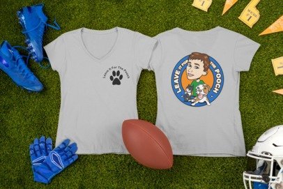 Original logo Leave It For The Pooch V-Neck - Ruff Life Rescue Wear