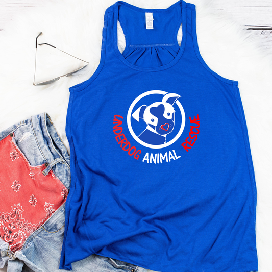 Underdog Patriotic Flowy Racerback Tank - Ruff Life Rescue Wear