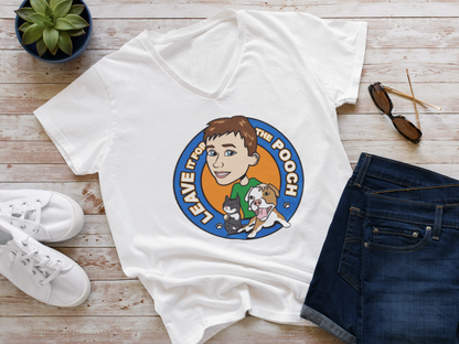 Leave It For The Pooch V-Neck - Ruff Life Rescue Wear