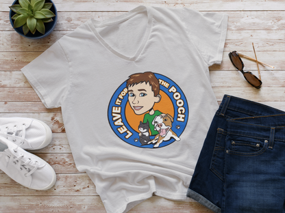Leave It For The Pooch V-Neck - Ruff Life Rescue Wear