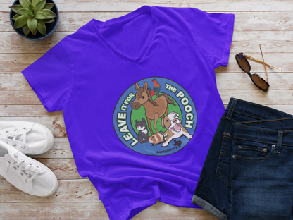 New Logo Leave It For The Pooch V-Neck - Ruff Life Rescue Wear
