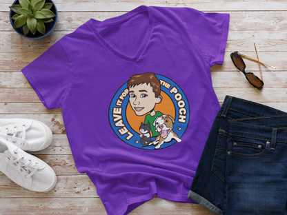 Leave It For The Pooch V-Neck - Ruff Life Rescue Wear